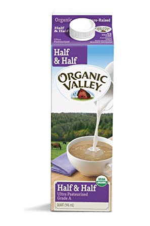 Organic Valley, Organic Half & Half, Ultra Pasteurized, Quart, 32 oz
