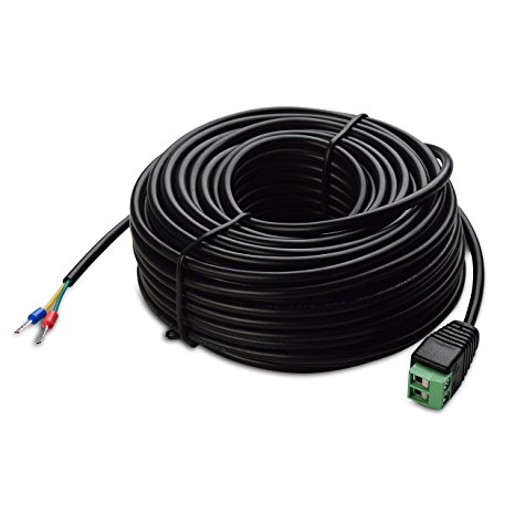 SyncArrow PRO-Grade Fire-Rated Premade 15M RS485 Cable 22AWG OSD PTZ Control Extension Cord Wires (RS15M, 50 feet, Black)
