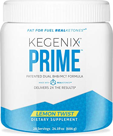 Kegenix Real Ketones Prime Exogenous Ketones Supplement, Lemon Twist, 28 Day