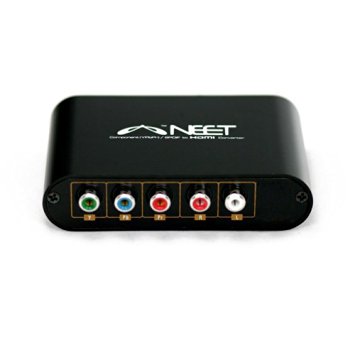 Neet® - Component (YPbPr) to HDMI Converter - plus Stereo R/L Audio - Supports 1080p Full HD - Lifetime Warranty