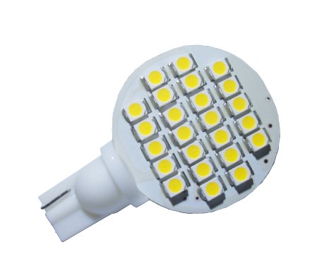 Grv T10 921 194 24-3528 SMD LED Bulb lamp Super Bright Warm White ACDC 12V -28V Pack of 10