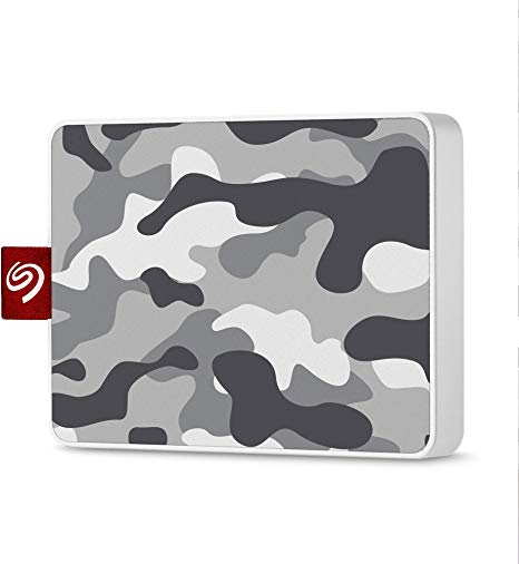 Seagate One Touch SSD 500GB External Solid State Drive Portable – Camo Gray/White ,USB 3.0 for PC Laptop and Mac, 1yr Mylio Create, 2 months Adobe CC Photography (STJE500404)