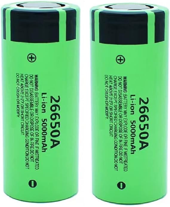 Svenirven 3.7V 5000mAh 2-6-6-5-O Rechargeable Battery for for flashlights, Power Tools and Other Equipment 2 Packs