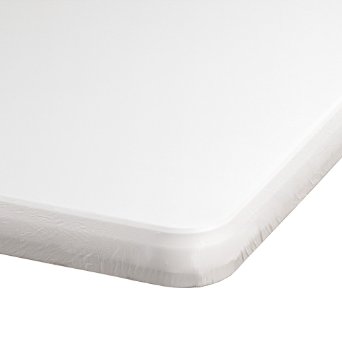 Hoffmaster 221117 Kwik-Cover Plastic Tablecover, 72" Length x 30" Width, White (Case of 25)