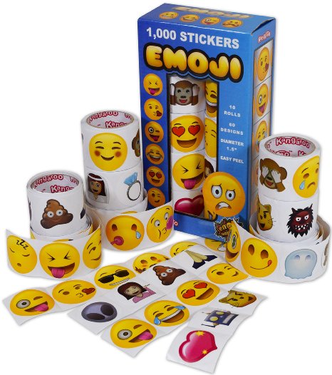 Emoji Universe Mega Sticker Assortment 1000 Unique Emoji Stickers