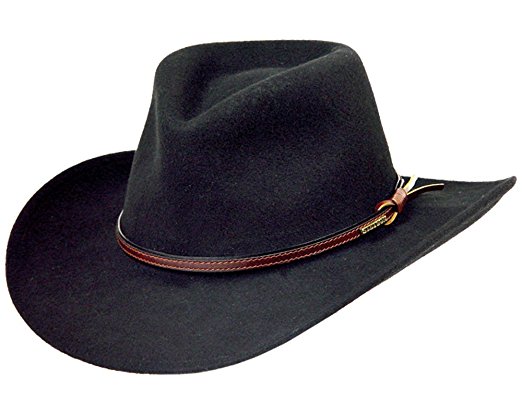 Stetson Men's Bozeman Wool Felt Crushable Cowboy Hat - Twboze-813007 Black