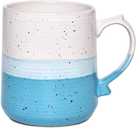 Bosmarlin Large Stoneware Coffee Mug, Big Tea Cup for Office and Home, 21 Oz, Dishwasher and Microwave Safe, 1 PCS(Pastel Blue)