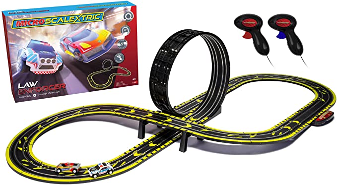 Scalextric G1149 Law Enforcer Mains Powered Slot Racing Set, Multi Colour