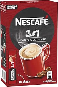 Nescafé 3en1 - Boisson au café - 10 Sticks