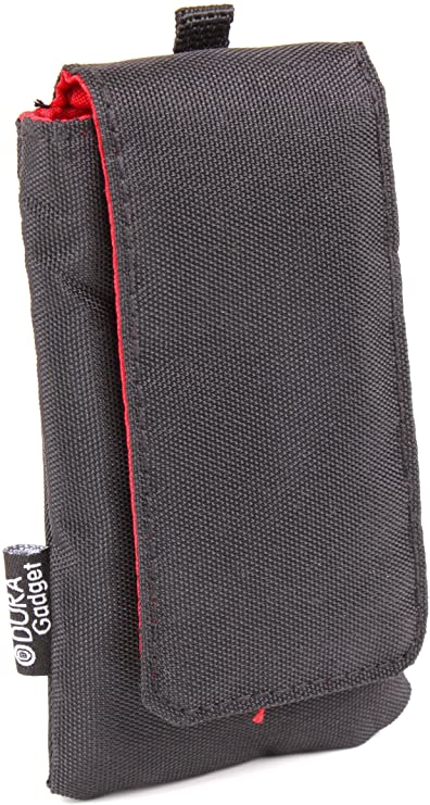 DURAGADGET Jet Black Cushioned Nylon Pouch Case - Compatible with The Sony NW-E394 Walkman 8GB MP3 Player