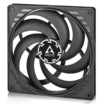 ARCTIC P14 Slim PWM PST - Case Fan, 140 mm, with PWM Sharing Technology (PST), Pressure-optimised, Quiet Motor, Computer, Extra Slim, 150-1800 RPM - Black