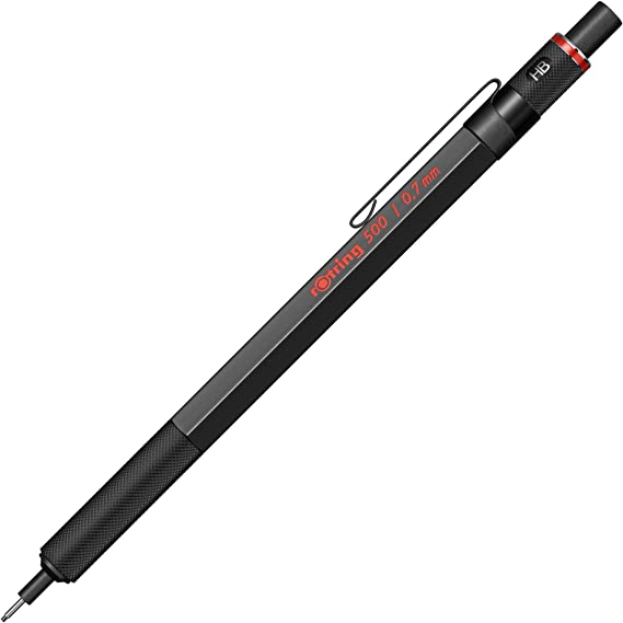 rOtring 1904727 500 0.7mm Mechanical Pencil, Black (502507N)