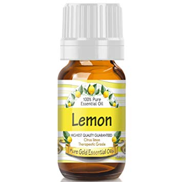 Lemon Essential Oil (100% Pure, Natural, UNDILUTED) 10ml - Best Therapeutic Grade - Perfect for Your Aromatherapy Diffuser, Relaxation, More!