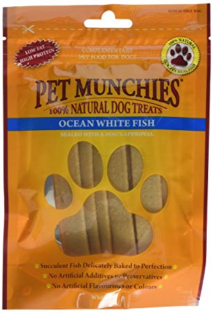 Pet Munchies Ocean White Fish Dog Treats, 100 Gram (Single Pack)