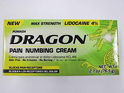 Dragon Pain Numbing Cream, Max Strength, 2.7 oz (Pack of 2)