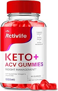 ActivLife ACV Gummies ActivLife ACV Gummies Advanced Weight Management Supplement 1000mg Activ Life Reviews with Apple Cider Vinegar Vitamin B12 Pomegranate ActivLife Advanced ACV Gummies (1 Pack)