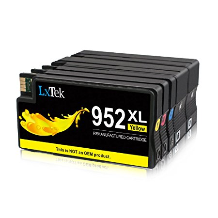 for HP OfficeJet Pro 8710,LxTeK HP 952XL 952 Remanufactured Ink Cartridge High Yield (2 Black|1 Cyan|1 Magenta|1 Yellow) 5 Pack, with HP OfficeJet Pro 8710 8720 8210 8740 8730 8216 8715 7740 Printer