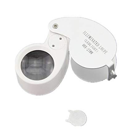 40x Mini Magnifier Magnifying Glass LED Illuminate Jeweller Loupe