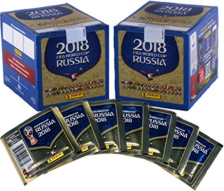 Sports Memorabilia 2018 Panini World Cup Soccer Stickers Bundle with (2) Factory Sealed 50 Pack Boxes - Fanatics Authentic Certified