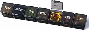 Lifewit Weekly Pill Organizer, 7 Day Pill Box, One Week Pill Cases, Large Compartments Medicine Organizer for Vitamins, Fish Oils, Supplements, 7 grids