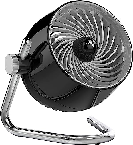 Vornado Pivot3 Compact Air Circulator Fan with Pivoting Axis, 3 Speed Settings, Removable Grill for Cleaning, Perfect for Home, Office, Dorm Use, Black