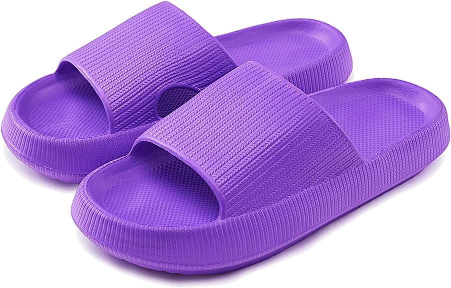 rosyclo Cloud Slippers for Women and Men, Pillow House Slippers Shower Shoes Indoor Slides Bathroom Sandals, Ultimate Comfort, Lightweight, Thick Sole, Non-Slip, Easy to Clean