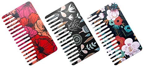 Go-Comb - Wallet Sized Hair & Travel Comb - Wide Tooth - Women's Plastic 3-Pack