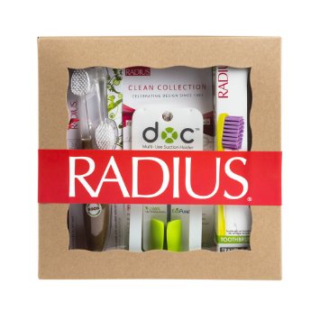 RADIUS Toothbrush with Travel Case and the DOC Toothbrush/Razor Holder Gift Set, Source Soft, Variety Pack, Colors May Vary
