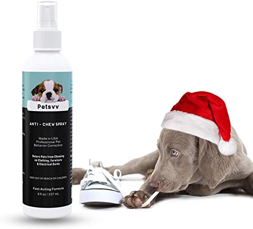 QUTOP Anti Chew Spray for Dogs, No Chew Spray for Dogs and Puppies to Stop Chewing on Furniture & Wounds, Dog Deterrent Spray - 8oz