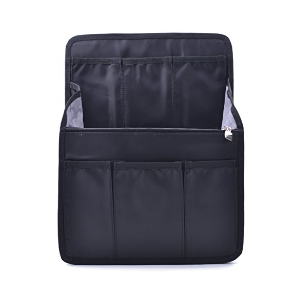 bag in bag Shoulders Bag Rucksack Insert Backpack Organizer Diaper Book Bag Travel Backpack for Women,Black