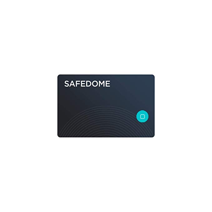 Safedome Recharge Bluetooth Lost Item Tracking Card, Item Finder with GPS-Like Tracking, Slim Water-Resistant Bluetooth Finder for Lost Phone, Wallet, Passport, or Bag, Free Companion App