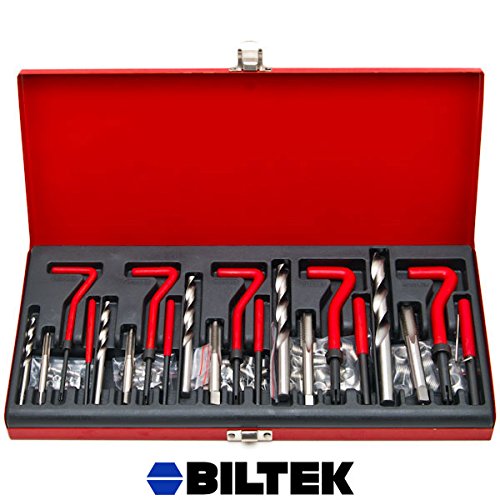 Biltek® 131pc Professional Thread Repair Re-Thread Kit Restoring Damaged Threads M5-M12