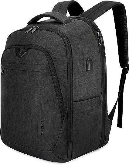 BAGSMART Backpacks for Men College Backpack Travel Back Pack with USB Charging Port Computer Bag
