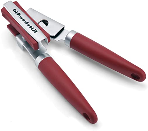 KitchenAid Gourmet Soft Grip Can Opener with Magnet, Red