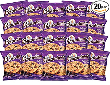 Grandma's Oatmeal Raisin Cookie, 2 count package (Pack of 20)