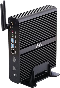 HUNSN 4K Fanless Mini PC, Desktop Computer, Server, Intel Comet Lake Quad Core I7 10510U 10610U, Windows 11 pro or Linux Ubuntu, BM14, DP, HDMI, LAN, 32G RAM DDR4, 512G SSD, 1TB HDD