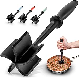 Zulay Ground Beef Chopper Tool Hamburger Smasher Tool - Meat Chopper For Ground Beef - Ground Meat Smasher - Ground Meat Chopper - Ground Beef Masher - Food Grade Nylon Heat Resistant To 410 Degrees