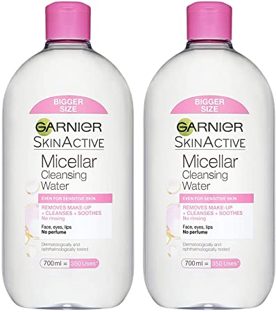 Garnier Micellar Water Facial Cleanser Sensitive Skin 700ml - 2 Pack