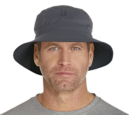 Coolibar UPF 50  Men's Reversible Bucket Hat - Sun Protective