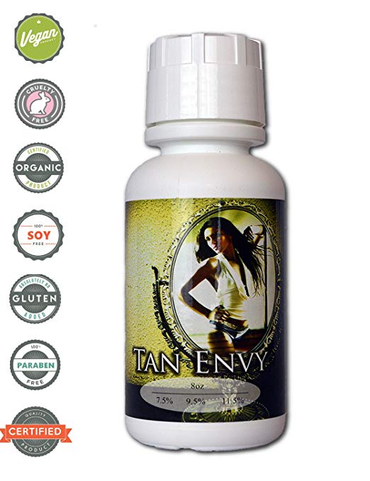 Tan Envy European Blend 8 oz of 11.5% Dark DHA Sunless Airbrush Spray Tanning Solution