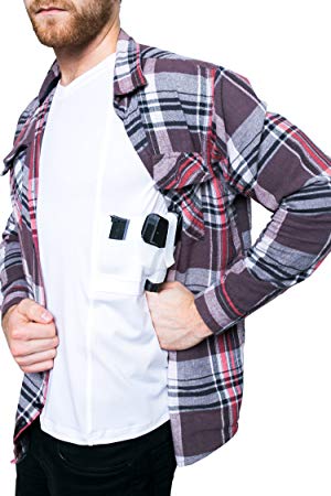 Graystone 5.11 Gun Holster Shirt Concealed Carry Glock - Mens VNeck Military Undercover & Bodyguard Armor - Adaptable comfort For all Seasons