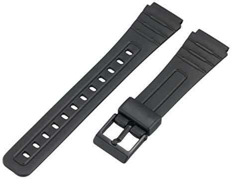 Voguestrap TX1852 Allstrap 18mm Black Regular-Length Fits Casio and Other Sport Watch Band