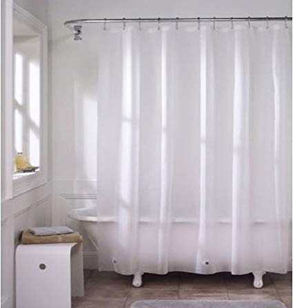 Eforgift Vinyl Shower Curtain Liner Long Size Non-Toxic 100% Waterproof and Durable Bath Liner Mildew-Free with Rust Proof Metal Grommets and Weighted Bottom, 72" x 78"