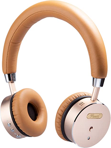 Rosewill Metallic On-Ear Bluetooth Active Noise Cancelling Headphones with up to 16 Hours of Playtime, 33 feet Range and 40mm Driver (RW-TH68N)