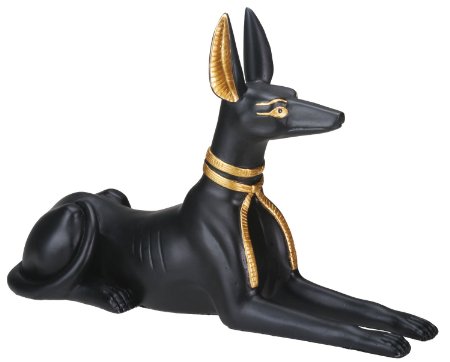 Egyptian Large Sitting Anubis Dog Statue