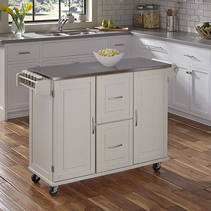 Home Styles 4514-95 Patriot Kitchen Cart, White