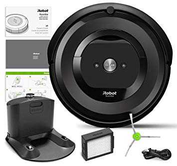 iRobot Roomba e5 (5150) Robot Vacuum Bundle Wi-Fi Connected, Compatible with Alexa, Ideal for Pet Hair, Carpets, Hard, Self-Charging ( 1 Extra Edge-Sweeping Brush, 1 Extra Filter)
