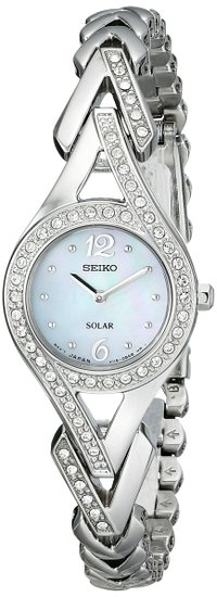 Seiko Women's SUP173 "Jewelry-Solar Classic" Silver-Tone Stainless Steel Watch