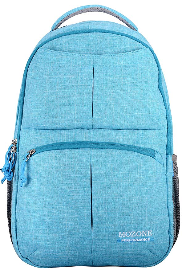 Mozone Large Lightweight Water Resistant College School Laptop Backpack Travel Bag (Light Blue)
