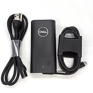 Dell 100W Laptop Charger USB C Type C GAN AC Adapter, XPS 14 9440 AC Charger, Latitude 9440 AC Adapter, Black, DA100PM220